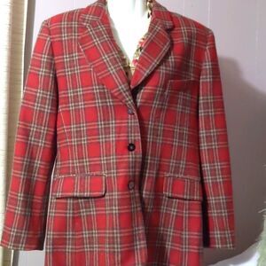 Prestwyck vintage red plaid size large